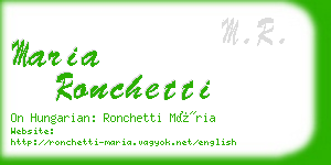 maria ronchetti business card